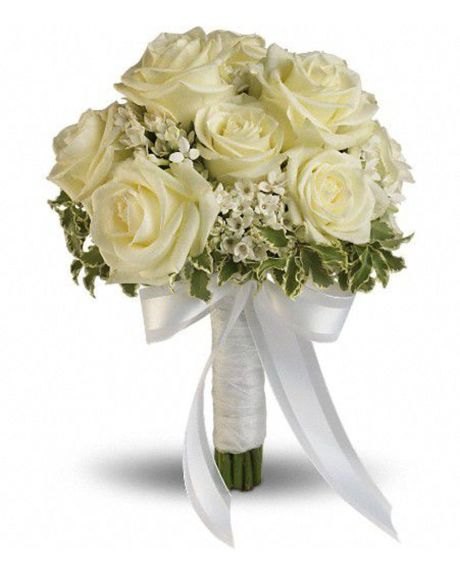 Only White Roses Bouquet