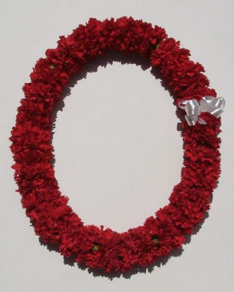 Red Carnation Lei