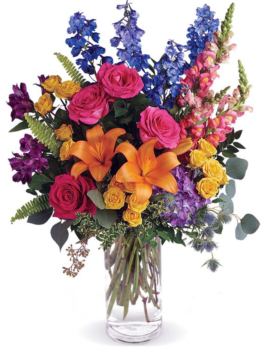 All Smiles Premium Send the party anywhere with this stunning arrangement of premium florals in bright, bright colors.
DELIVERY: Every order is hand-delivered direct to the recipient. These items will be delivered by us locally, or a qualified, retail, local florist..
 

