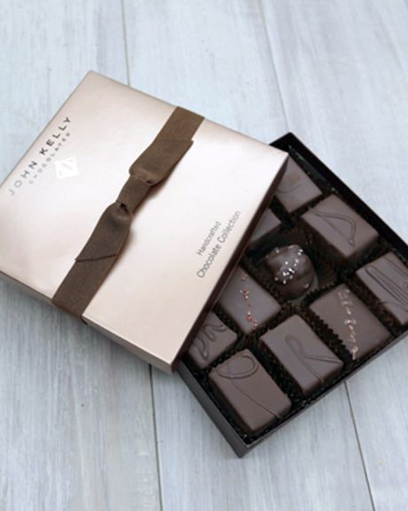 John Kelly Chocolate-A gift box item that’s truly special for someone special. 12 pieces of the most incredible flavors of truffle fudge.-Chocolate