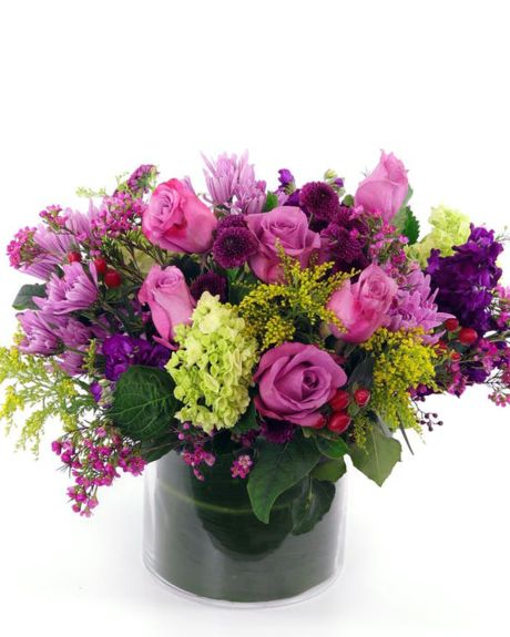 LAVENDER LOVE-his lush, colorful arrangement features loads of premium flowers and tons of texture.-LAVENDER LOVE