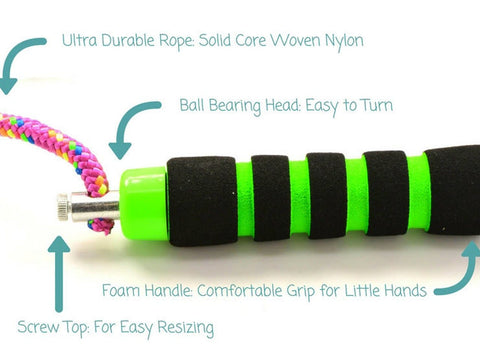 Rainbow Tie-Die Cloth Double Dutch Ropes